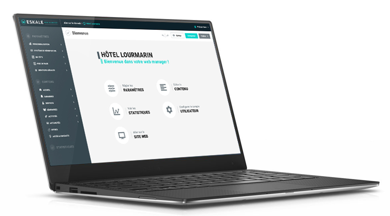 Eskale a créé une Application Web pour éditer des sites internet pour les hôtels