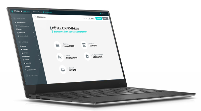 Eskale a créé une Application Web pour éditer des sites internet pour les hôtels