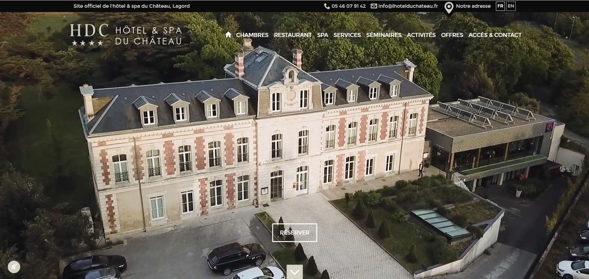 Exemple de Création d'un Site Internet d'un hôtel Spa 4 étoiles par l'agence web Eskale